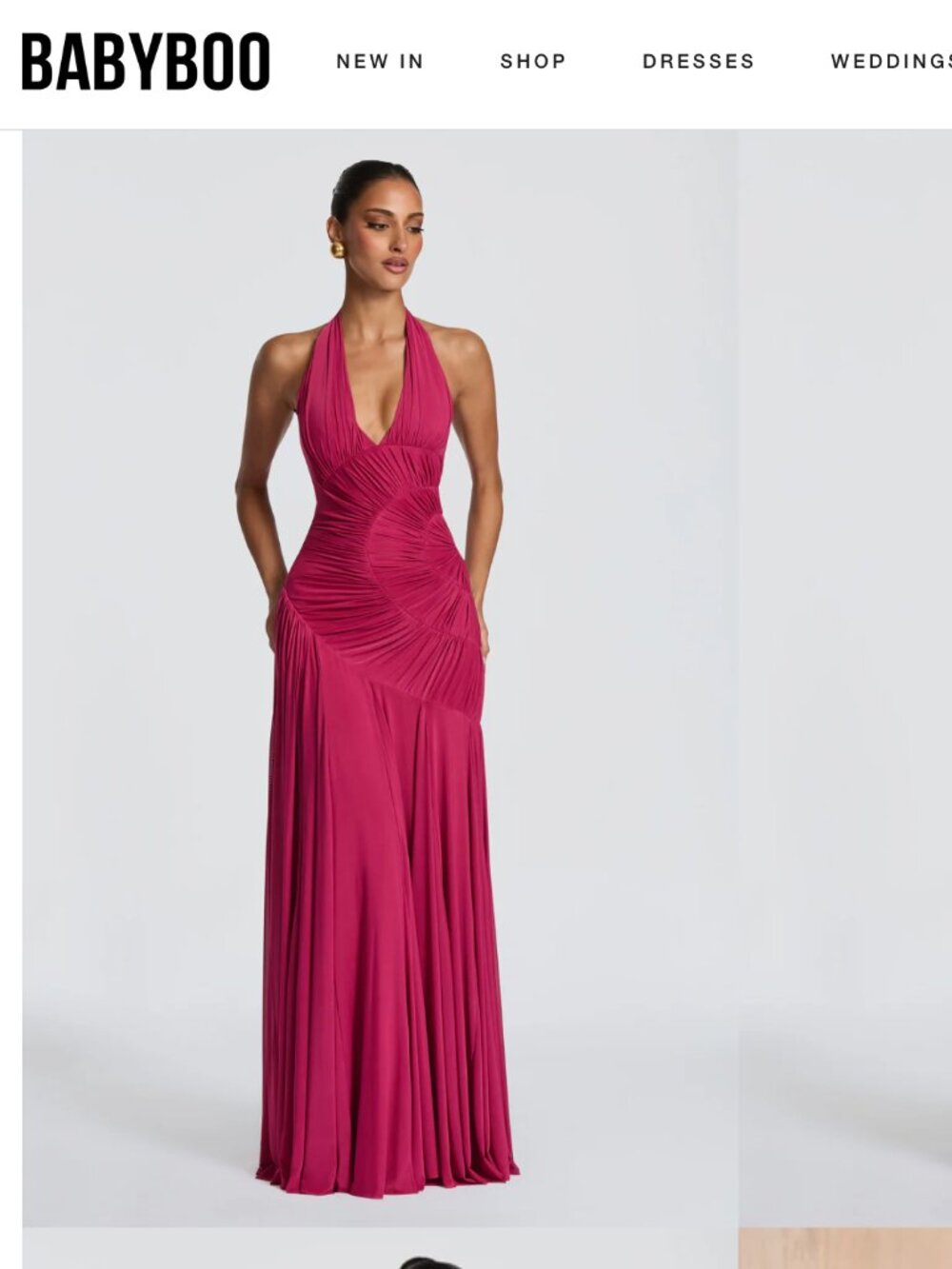 Babyboo Cova Maxi Dress - Raspberry